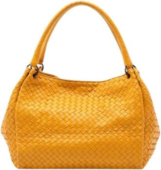 Bottega Veneta Pre-owned Handbags, female, Yellow, Size: ONE SIZE Pre-owned Leather Tote