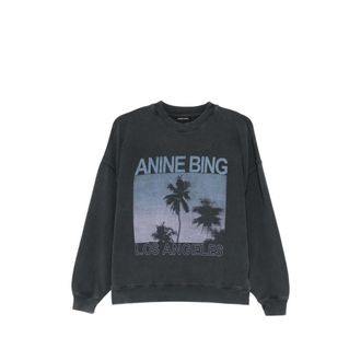 Anine Bing Miles Washed Grey Sweatshirt
