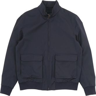 Herno Jassen, Heren, Blauw, L, Wol, Bomber in 3 Layers Wool Storm