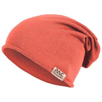 P.A.C. Nature Merin 100% Recycled Merino Beanie M&uuml;tze f&uuml;r Herren | rot