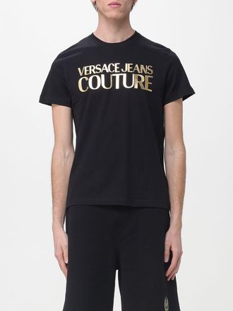 Versace Jeans Couture Cotton T-Shirt with Laminated Logo