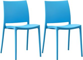 Clp Clp - Juego De 2 Sillas De Jard&iacute;n Meton Azul