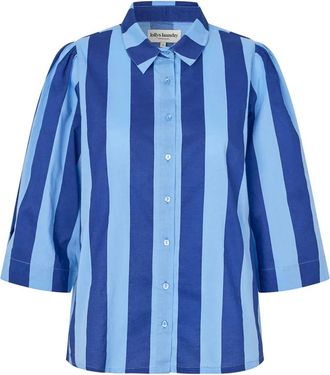 Lollys Laundry Shirts - Dames - Overhemden - Blauw - S - Overhemden