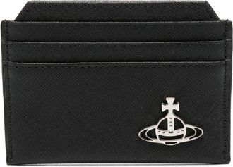 Vivienne Westwood Orb-plaque cardholder - unisex - Calf Leather - One Size - Black