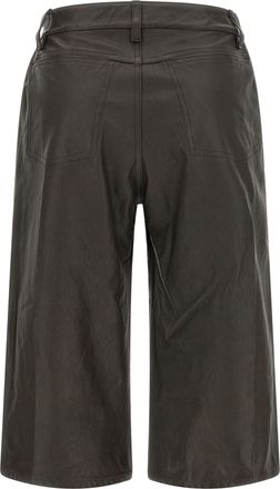 Christophe Lemaire Calfskin Leather Bermuda Shorts - Brown