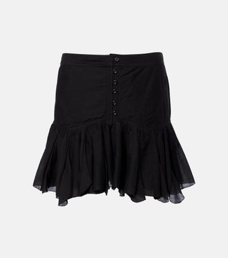 Isabel Marant Daneen ruffled cotton-blend miniskirt