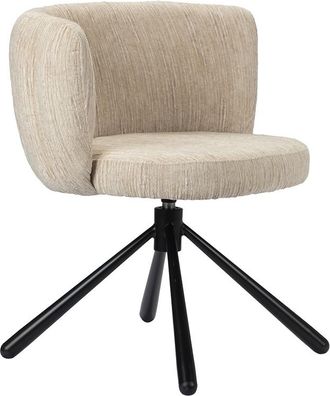 Global Interiors Drehbarer Design Stuhl Shell mit Armlehnen - Light Beige