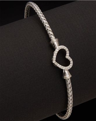 Meshmerise 18K Over Silver 0.15 Ct. Tw. Diamond Bangle Bracelet