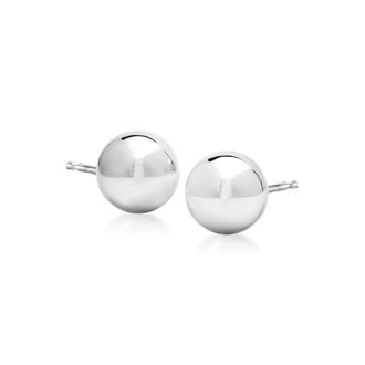 Ross-Simons 8mm 14kt White Gold Ball Stud Earrings