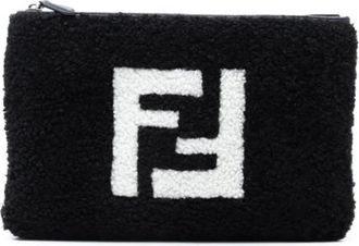 Fendi Pre-owned Clutches, female, Black, Size: ONE SIZE Pre-owned Shearling Clutch