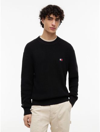 Tommy Hilfiger Mens Tommy Jeans Crewneck Sweater - Black - XXL