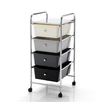 Oresteluchetta Cajonera Con Ruedas Compacta De 4 Cajones Para Oficina Topeka