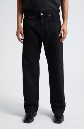 Our Legacy Third Cut Straight Leg Jeans in Black Selvedge at Nordstrom, Size 28