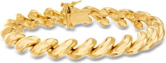 Ross-Simons Italian 9mm 18kt Gold Over Sterling Silver San Marco Bracelet