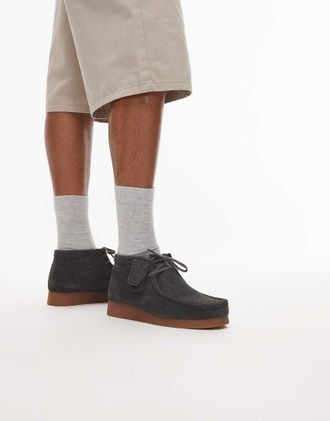 Clarks Wallabee Evo - Scarponcini grigio scuro