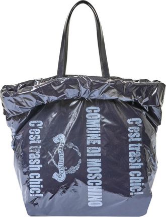 Moschino Chique Vuilniszak Schoudertas - Dames - Shoppers - Zwart - ONE Size - Leer - Tassen