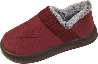 Generic Non Slip Snow Boots Womens Shoes Cotton Short Shoes Boots Ladies Knee High Boots Size 5 Wide Calf (Red, 4.5)