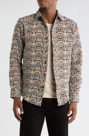 T.R. Premium Tapestry Shirt Jacket in Tan at Nordstrom Rack, Size X-Large