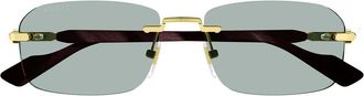 Gucci Sunglasses Gg1221 S 003 Gold/Green Men