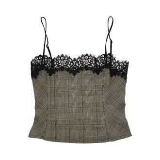 Pinko Prince of Wales top with lace trim Woman 38