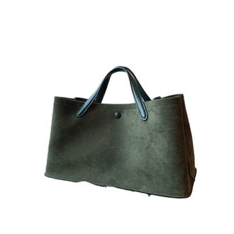 Generic Luxury Handbags For Women 2-IN-1 Faux Suede Pure Color Large Capacity Shopper Shoulder Tote Bag Set(Green)