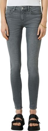 QS by s.Oliver Slim-fit-Jeans QS, Damen, Gr. 34, L&auml;nge 30, mid grau used, Denim/Jeans, Obermaterial: 99% Baumwolle, 1% Elasthan. Futter: 70% Polyester, 30% Baumwolle