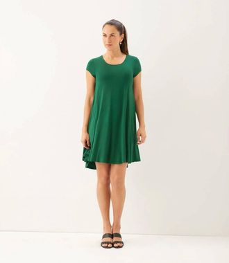 Karen Kane Maggie Trapeze Mini Dress In Spruce