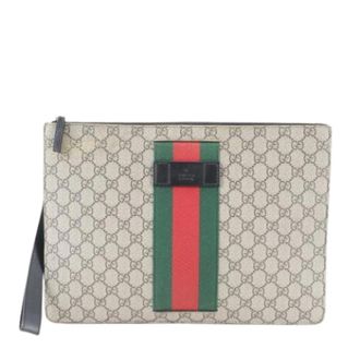 Gucci Pre-owned Clutches, female, Brown, Size: ONE SIZE Pre-owned Sherry Line Handbag