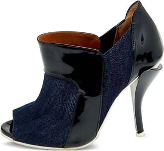 Fendi 105mm peep-toe ankle boots - Blue