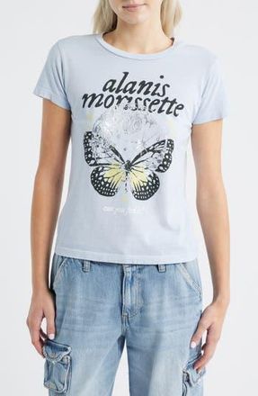 Daydreamer Alanis Morissette Can You Feel Cotton Graphic T-Shirt in Light Dusk at Nordstrom Rack, Size X-Large