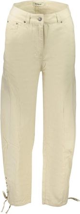 Desigual Pant Troy - Dames - Straight fit broeken - Beige - S - Katoen - Broeken