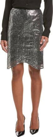 Gracia Womens Sequined Mini Skirt In Black