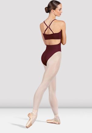 Bloch BLOCH Ladies Emi Open Back Leotard, Burgundy