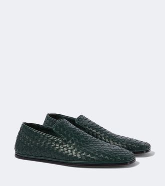 Bottega Veneta Mocasines Palazzo de piel Intrecciato