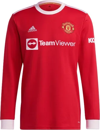 adidas Manchester United 21/22 Long Sleeve Home Red GR3779