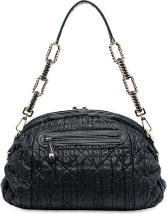 Dior Pre-owned Handbags, female, Black, Size: ONE SIZE Pre-owned Chain Strap Leather Bag
