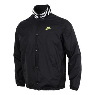 Nike Sportswear Coaches Reversible Fleece Jacket Men Black CV7121-010