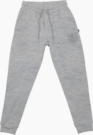 Aquascutum Mens Solid Patterned Tapered Fit Slim Joggers - Grey - Size: 2X large