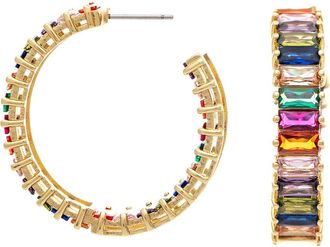 Rivka Friedman Multi Colored Gem Hoop Earrings at Nordstrom Rack