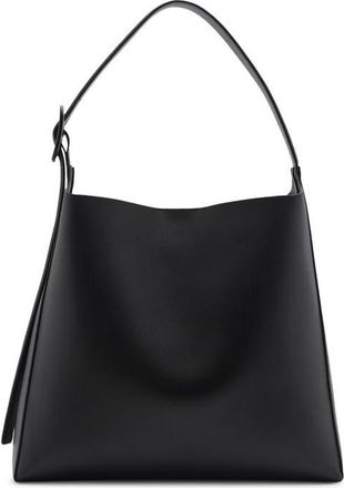 Mango Buckle Faux Leather Shopper Bag in Black at Nordstrom