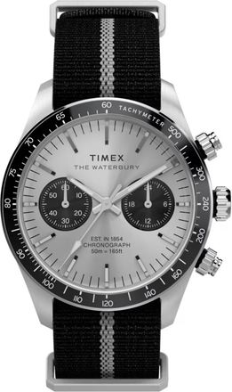 Timex Waterbury Heritage Chronograph Quartz Silver Dial Mens Watch TW2Y35500