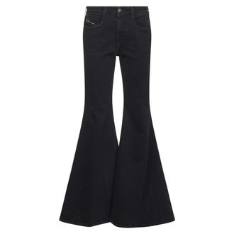Diesel Flare Jeans, female, Black, W27, Black Flared Slim Leg Jeans