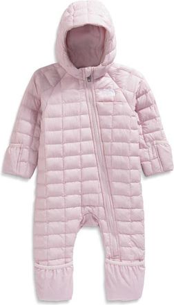 The North Face ThermoBall Water Repellent One-Piece Snowsuit in Pale Blossom at Nordstrom, Size 6-12M