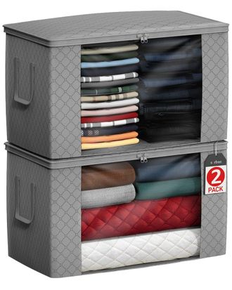 Sorbus Pack Of 2 Foldable Storage Bag Organizers