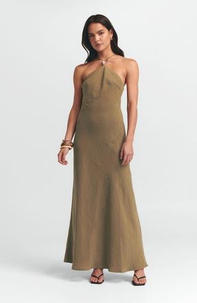 ST MRLO Anais Slip Dress in Taupe at Nordstrom, Size 10