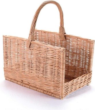 OEM Cesta De Le&ntilde;a Para Chimenea, Soporte, Cesta De Mimbre Para Chimenea, Rectangular, Peque&ntilde;a, Sin Borde/inserto