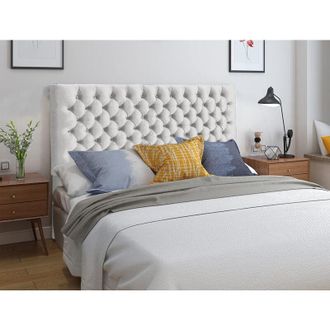 Casa Elba Silver Plush King 26 inch Strutted Headboard