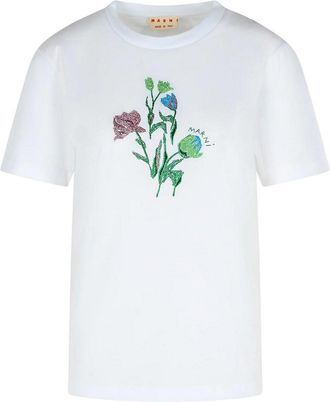 Marni White Cotton T-Shirt