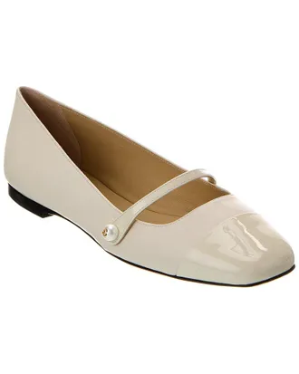 Jimmy Choo London Elisa Leather & Patent Flat
