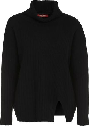 Max Mara Geribbelde coltrui - Zwart
